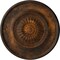 Ekena Millwork Large Floral Ceiling Medallion, Hand-Painted Rust, 41 1/8"OD x 2 1/2"P CM41FLRUS - alternate 1